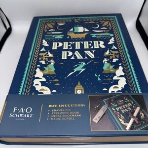 Peter Pan Boxed Kit by F.A.O. Schwartz - Brand New Book, Pin, Bookmark,Scroll